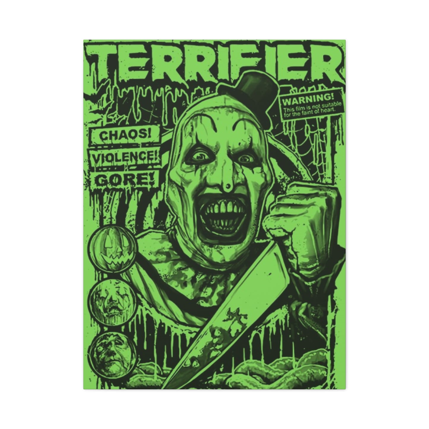 Terrifier Horror Movie Poster Wall Art & Canvas Prints