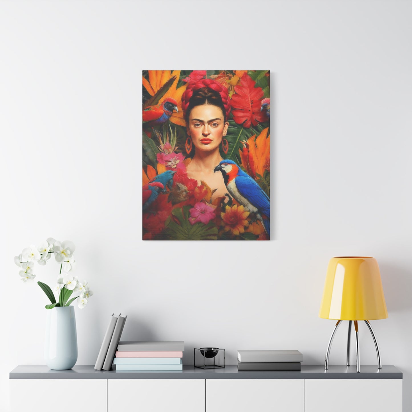 Model Lips Painting Wall Art & Canvas Prints