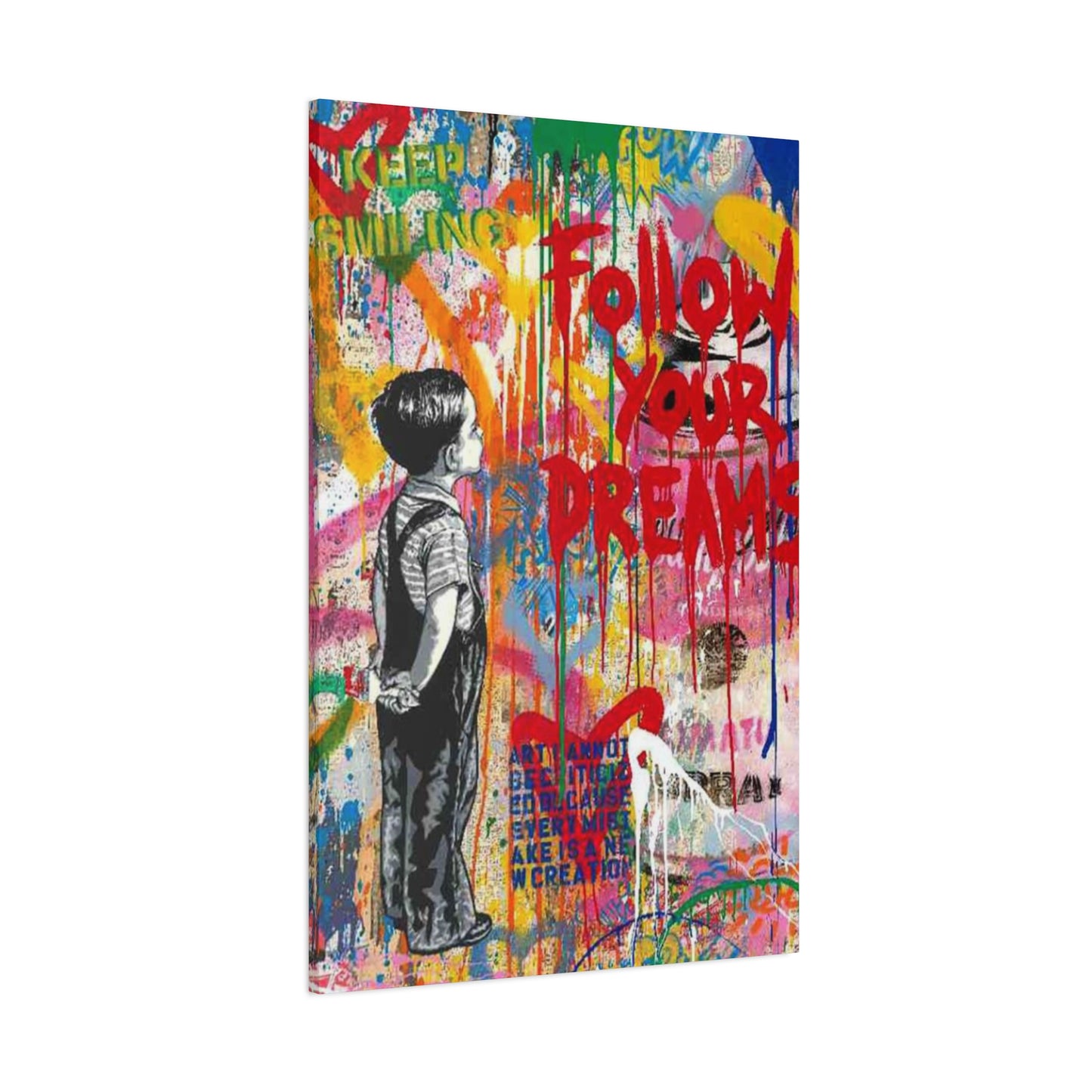 Child In Painting Abstract Mixed Media Wall Art & Canvas Prints