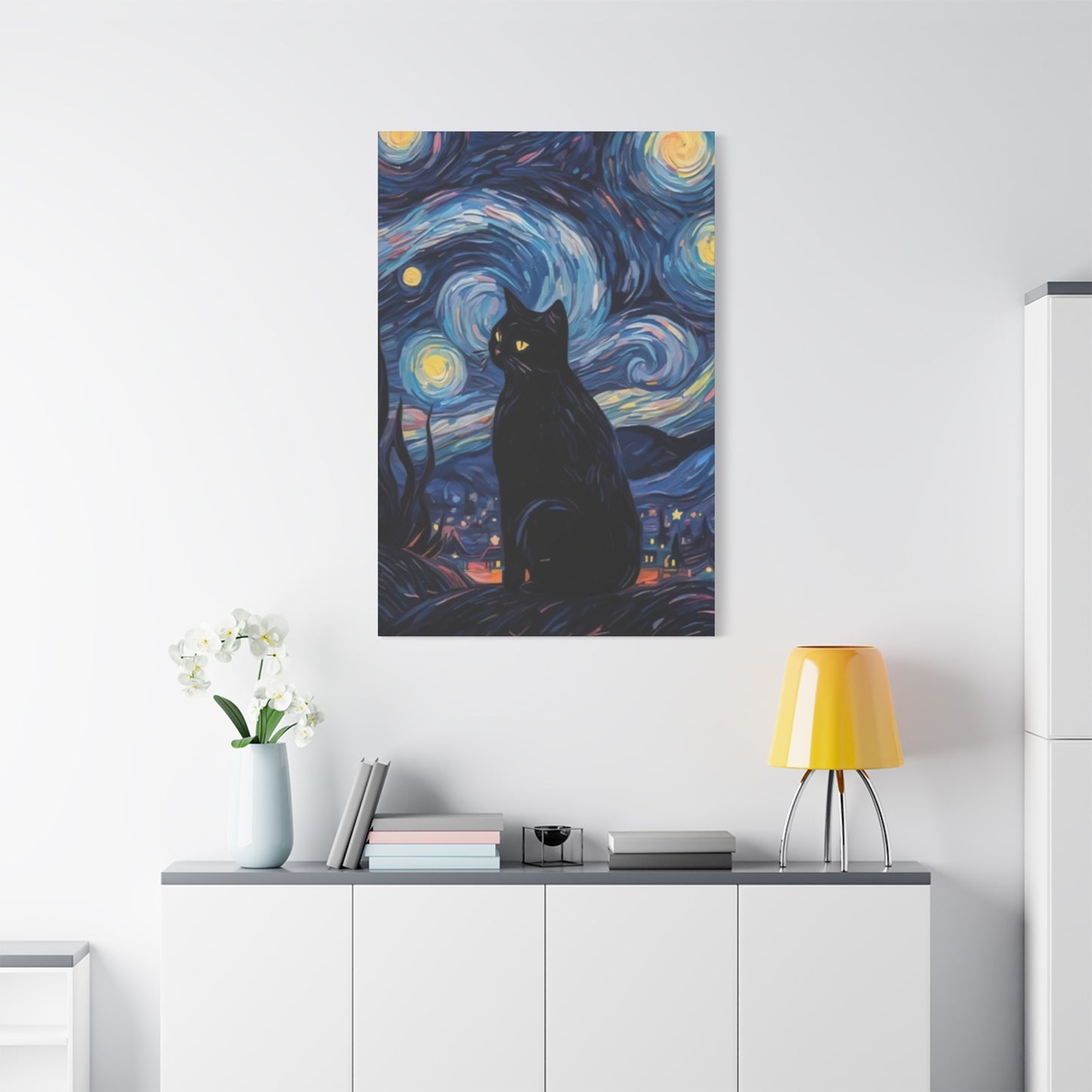 Black Cat Vincent Van Gogh Abstract Modernism Wall Art & Canvas Prints