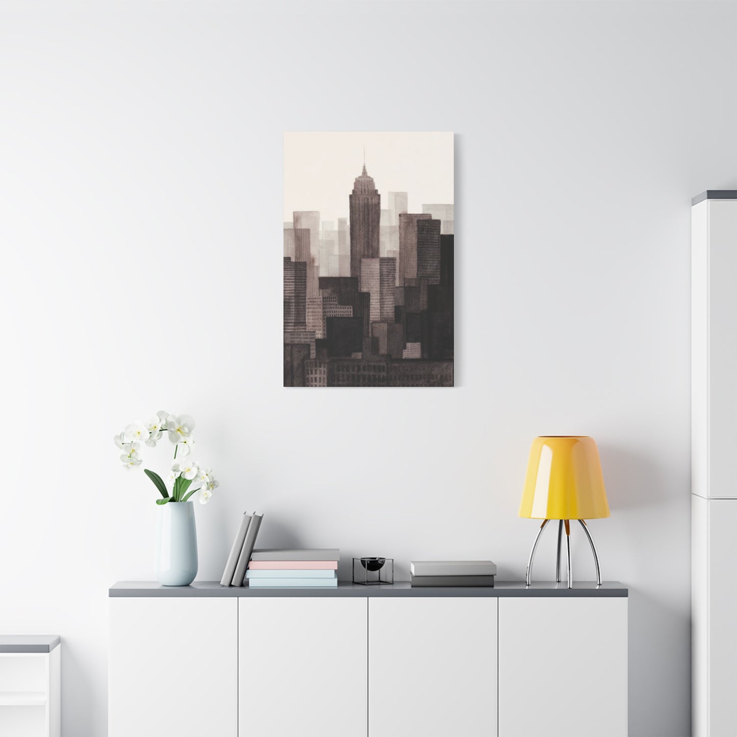 Black & White City Skyline NYC Skyline Wall Art & Canvas Prints