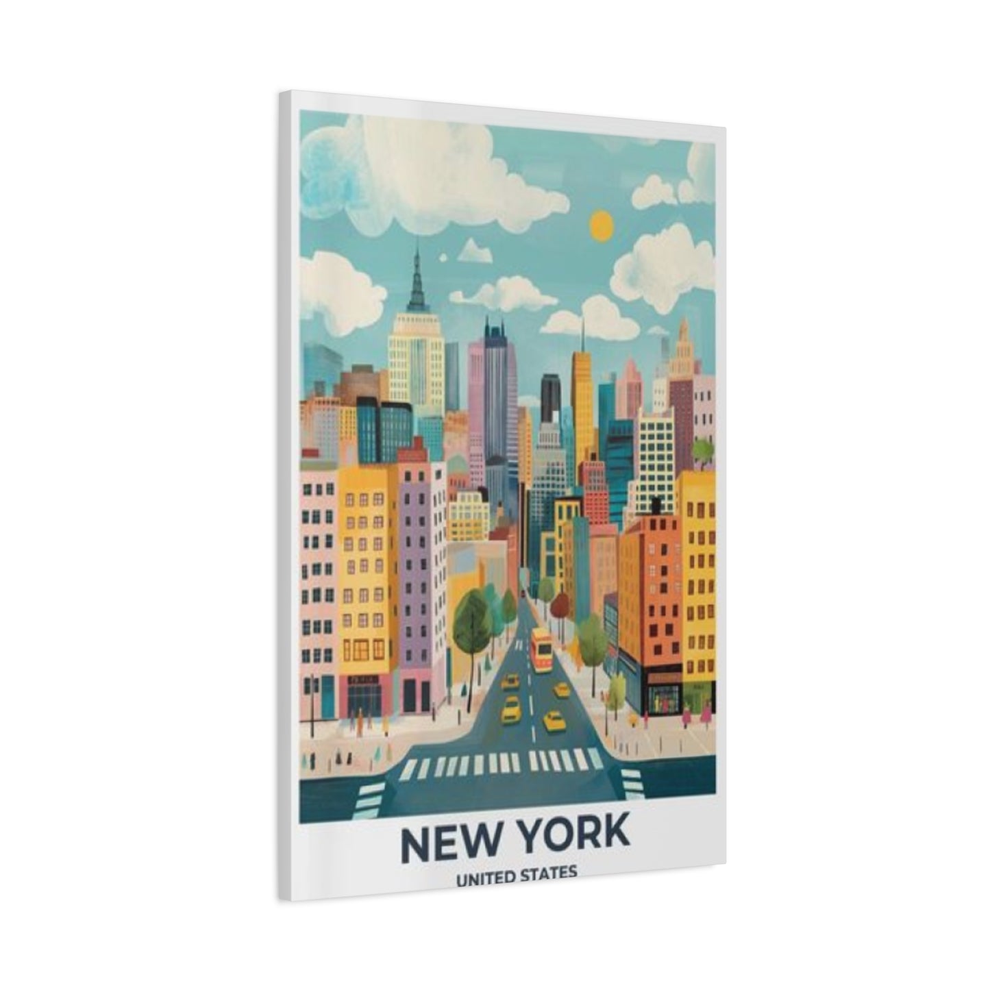 Painting Of New York Streets NYC Skyline Wall Art & Canvas Prints