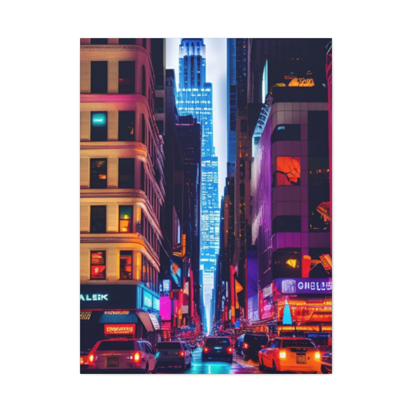 Night Life Of NYC Streets NYC Skyline Wall Art & Canvas Prints