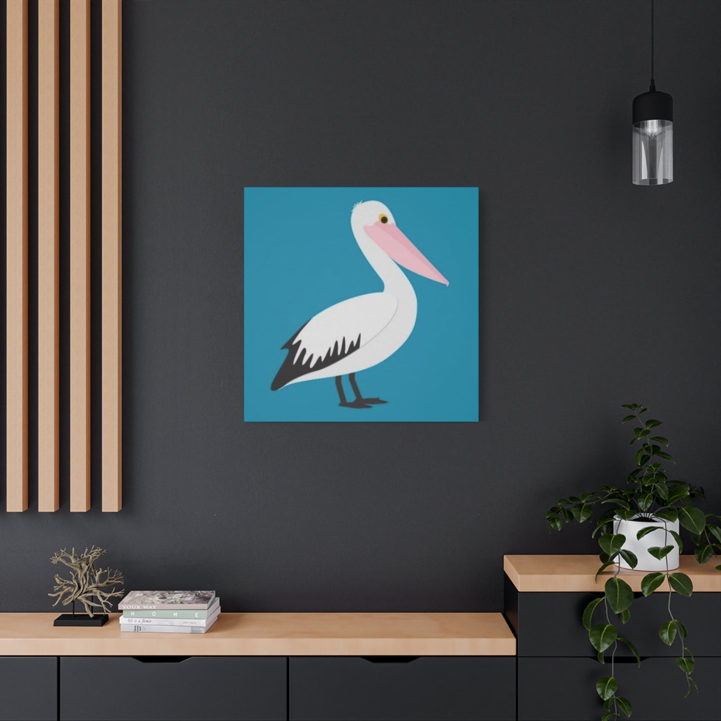 Pelican Cartoon Poster Wall Art & Canvas Prints