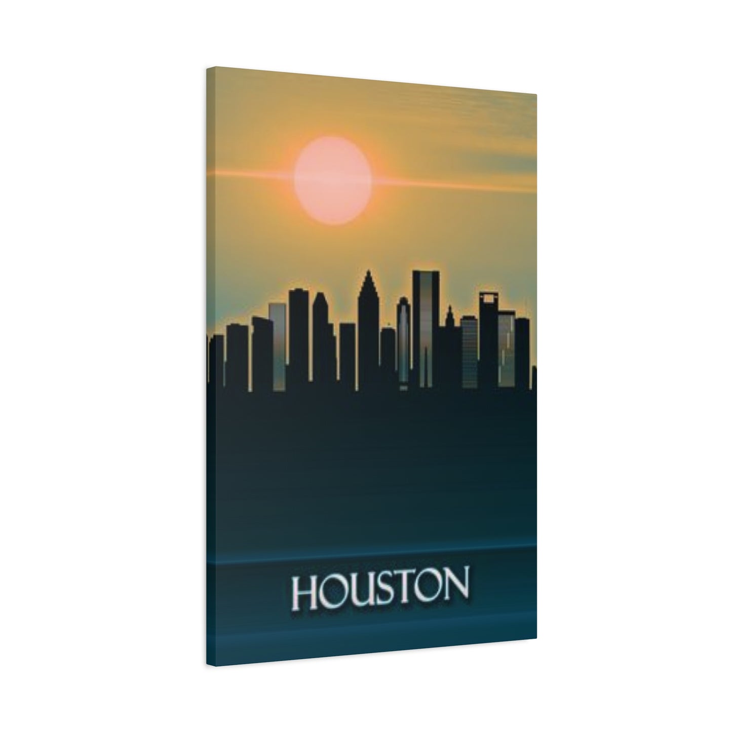 Aesthetic Sunset Houston Skyline Wall Art & Canvas Prints