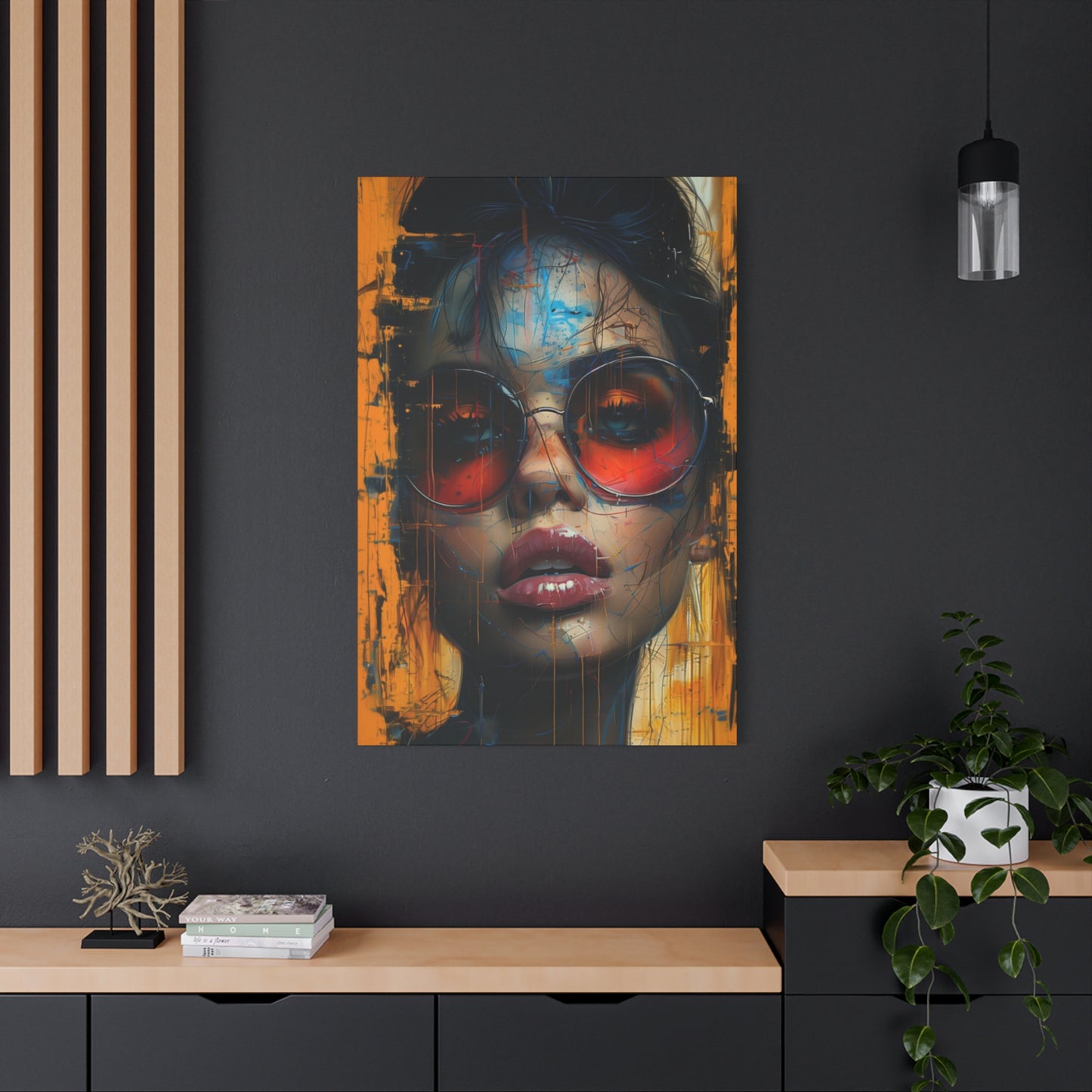 African Girl Abstract Mixed Media Wall Art & Canvas Prints