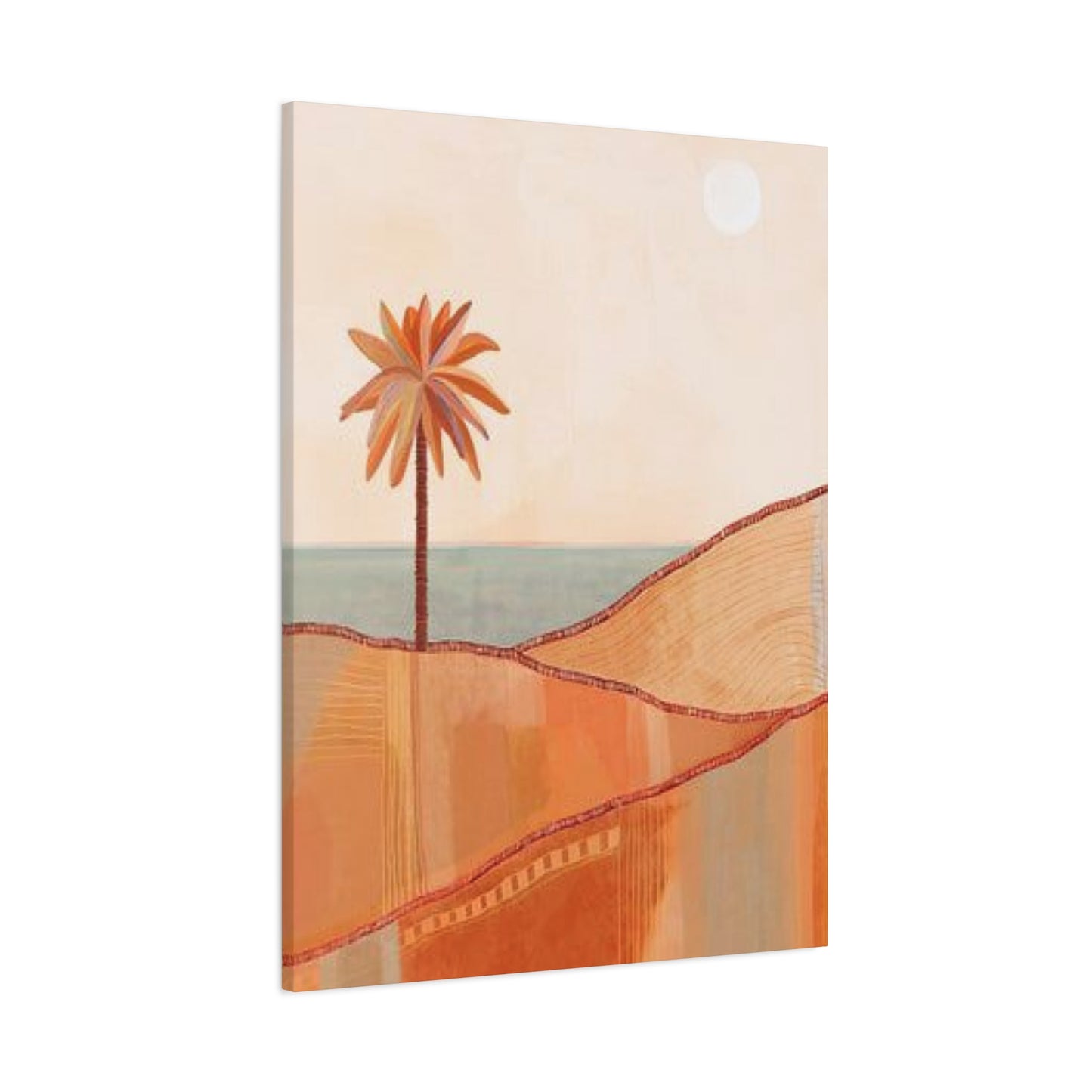 Brown Palm Tree In The Desert Wall Art & Canvas Prints