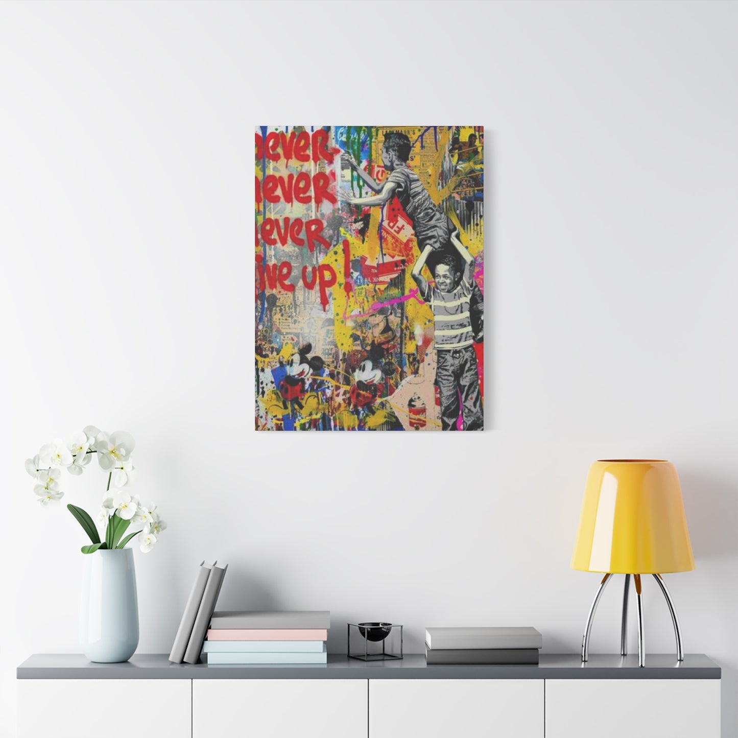 Never Give Up Modernism Wall Art & Canvas Prints