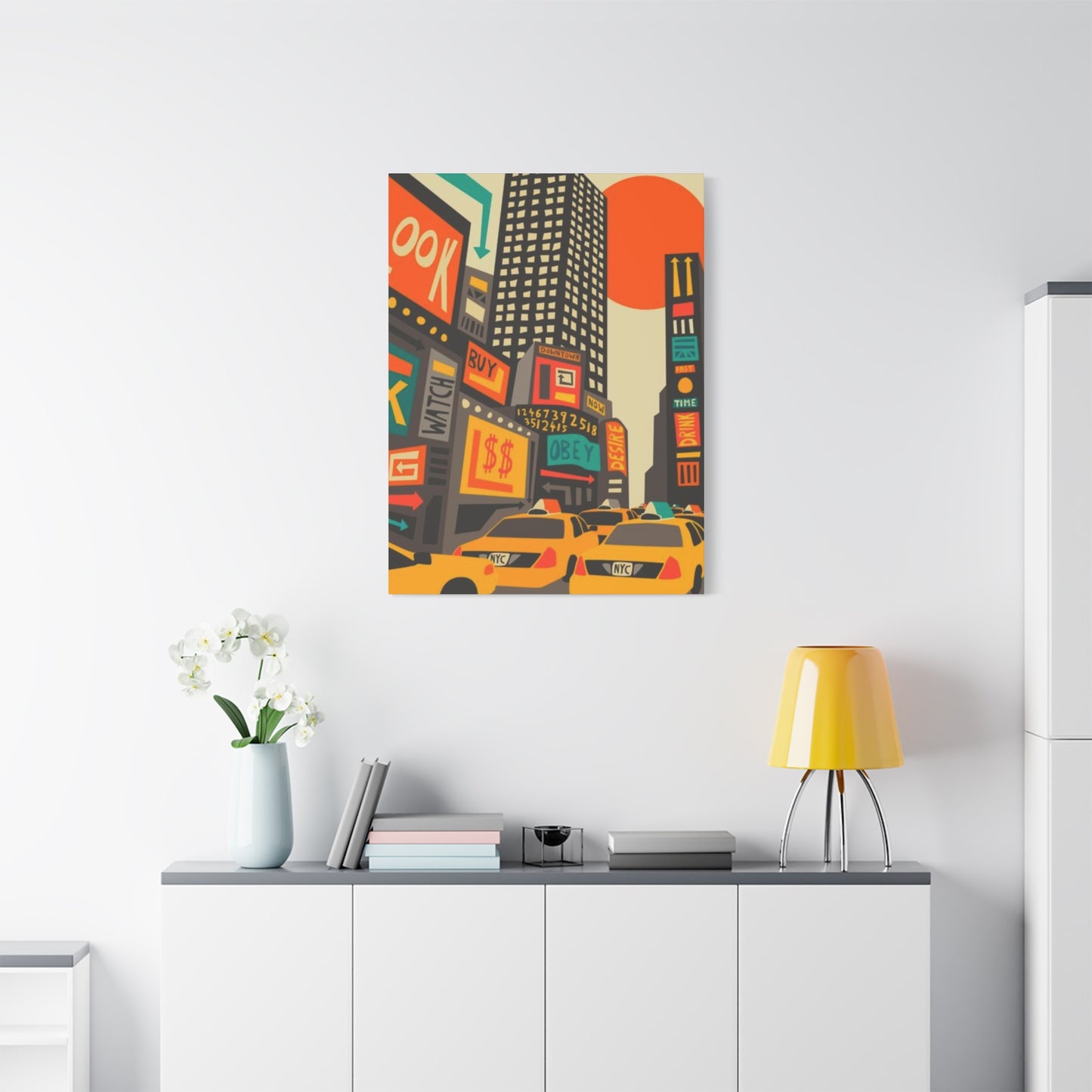 Yellow Taxi Painting New York City Wall Art & Canvas Prints