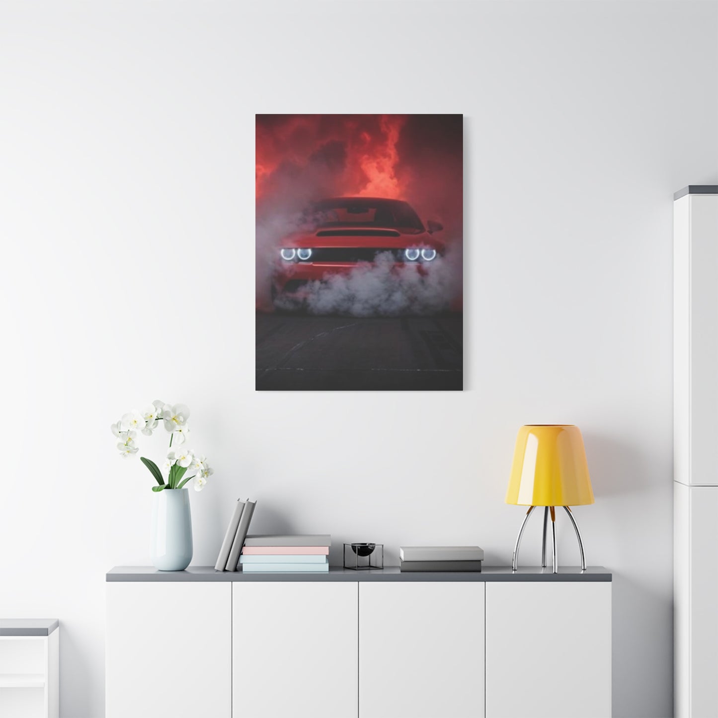 Hellcat Burnout Man Cave Decor Wall Art & Canvas Prints