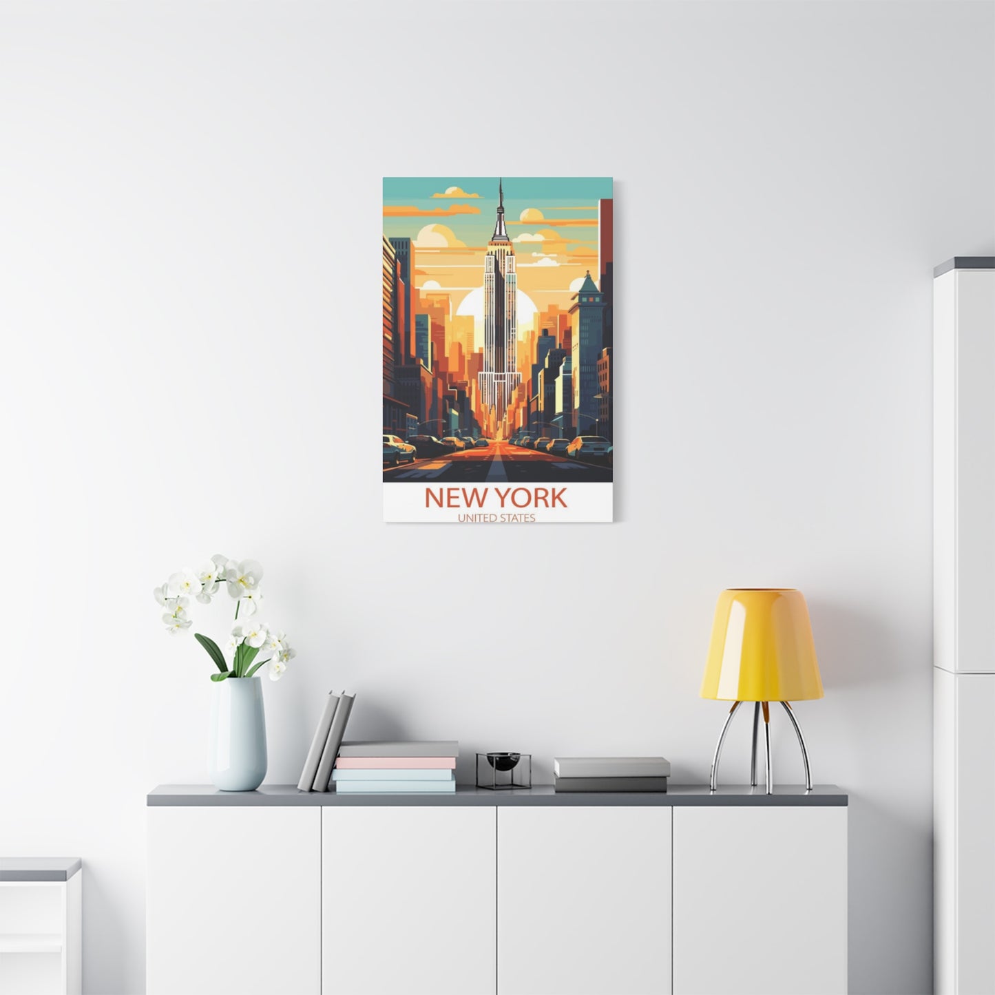 Empire State Building Sunrise NYC Skyline Wall Art & Canvas Prints