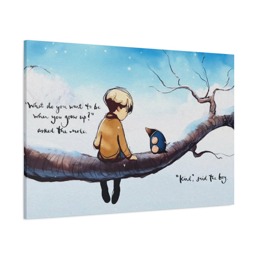 Boy and Bird Wall Art & Canvas Prints