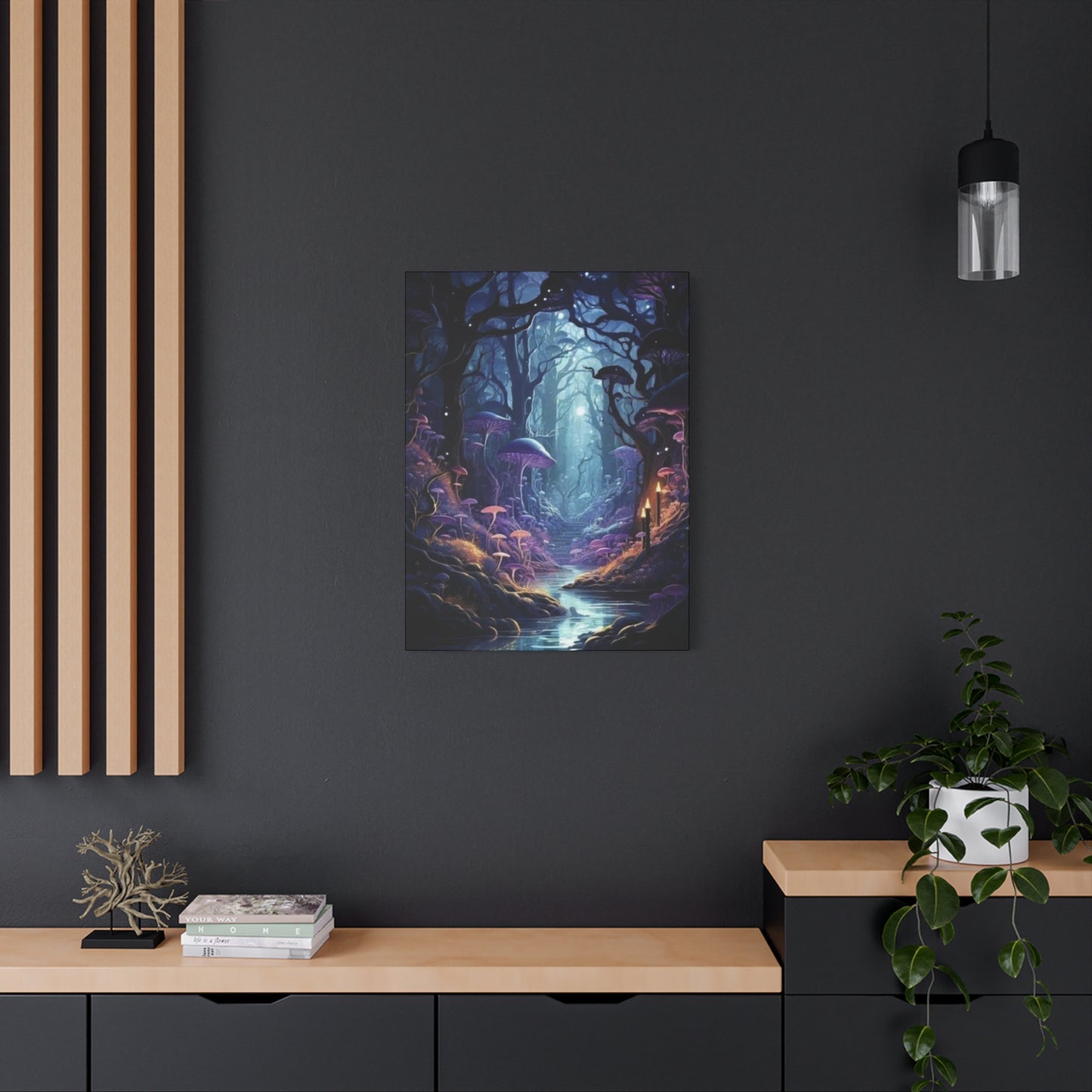 Mushroom Glowing Wildlife Wall Art & Canvas Prints