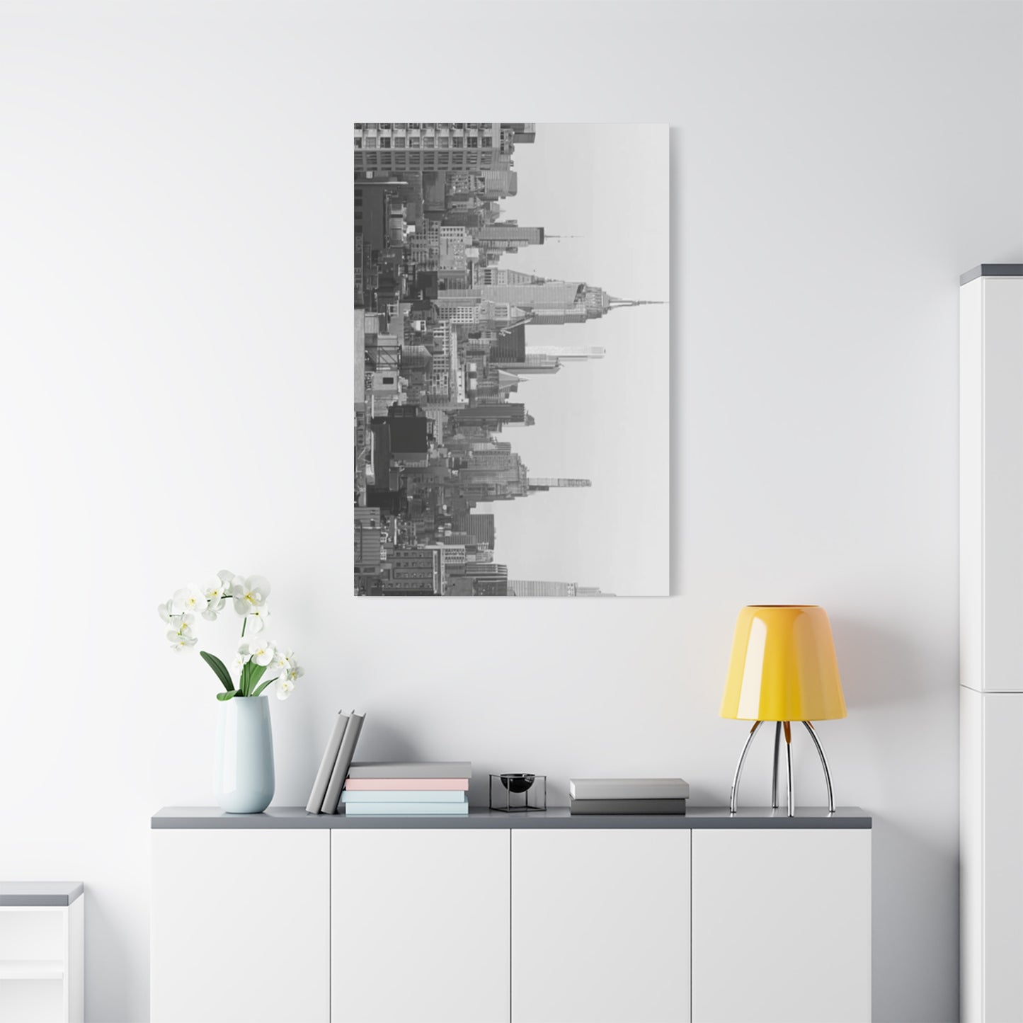 Black & White Manhattan City Skyline NYC Skyline Wall Art & Canvas Prints