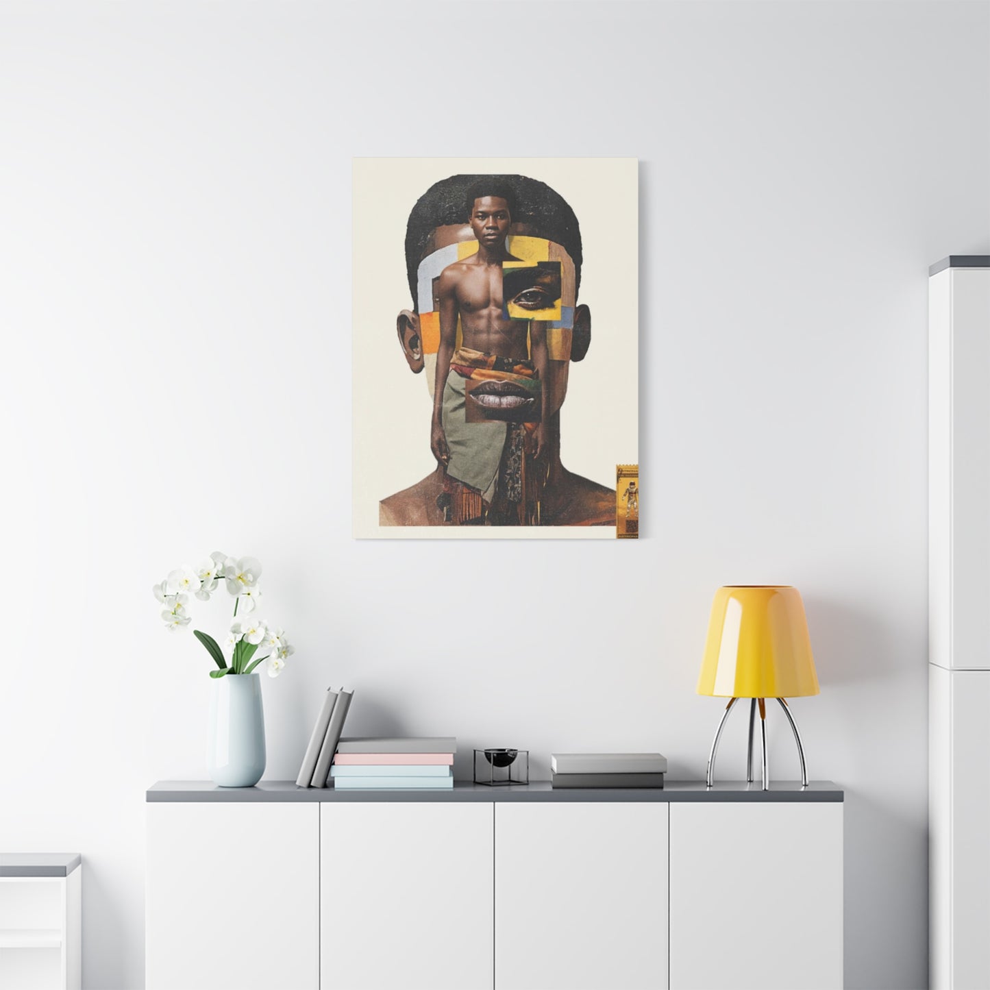 African Boy Mixed Media Wall Art & Canvas Prints