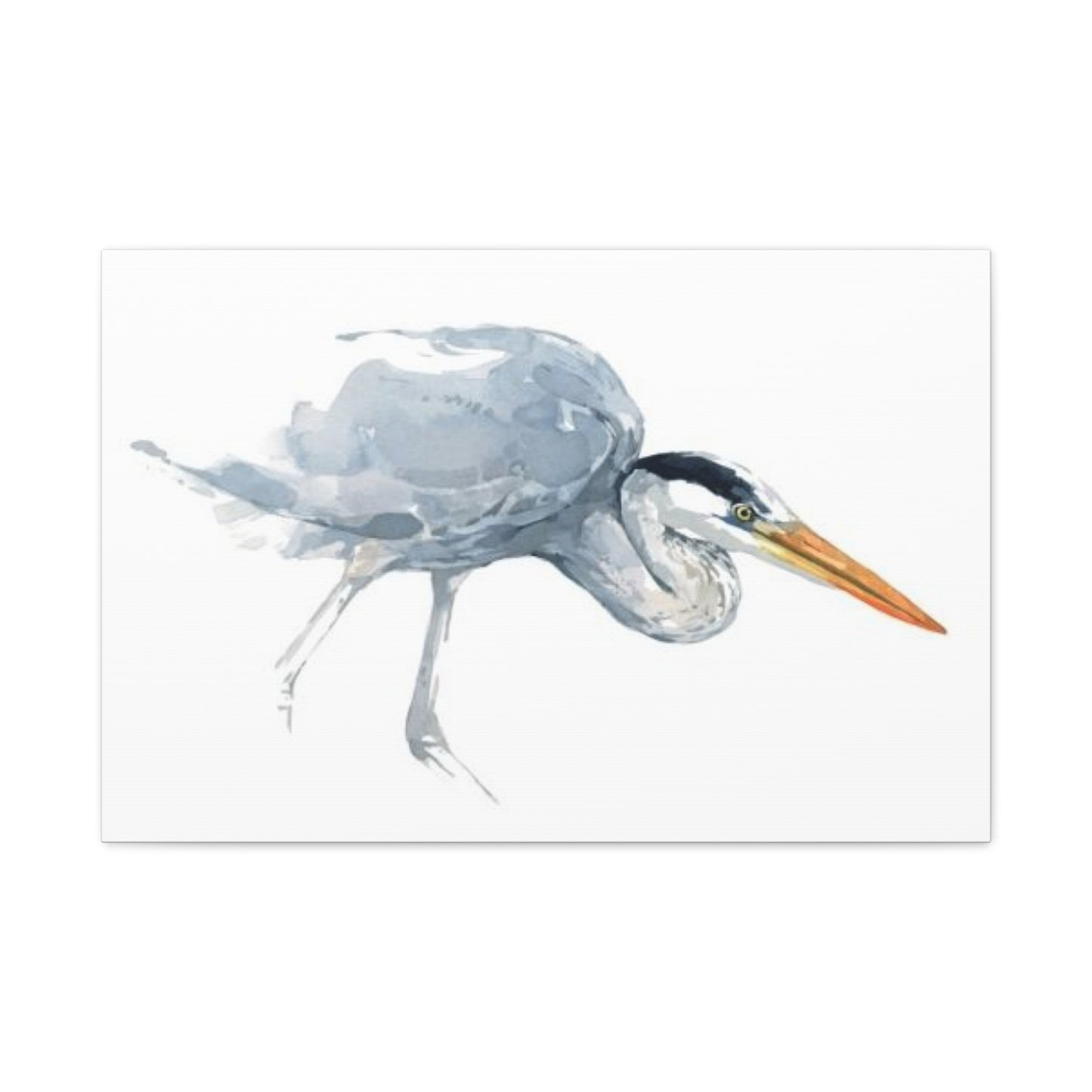 White Heron Painting Wall Art & Canvas Prints