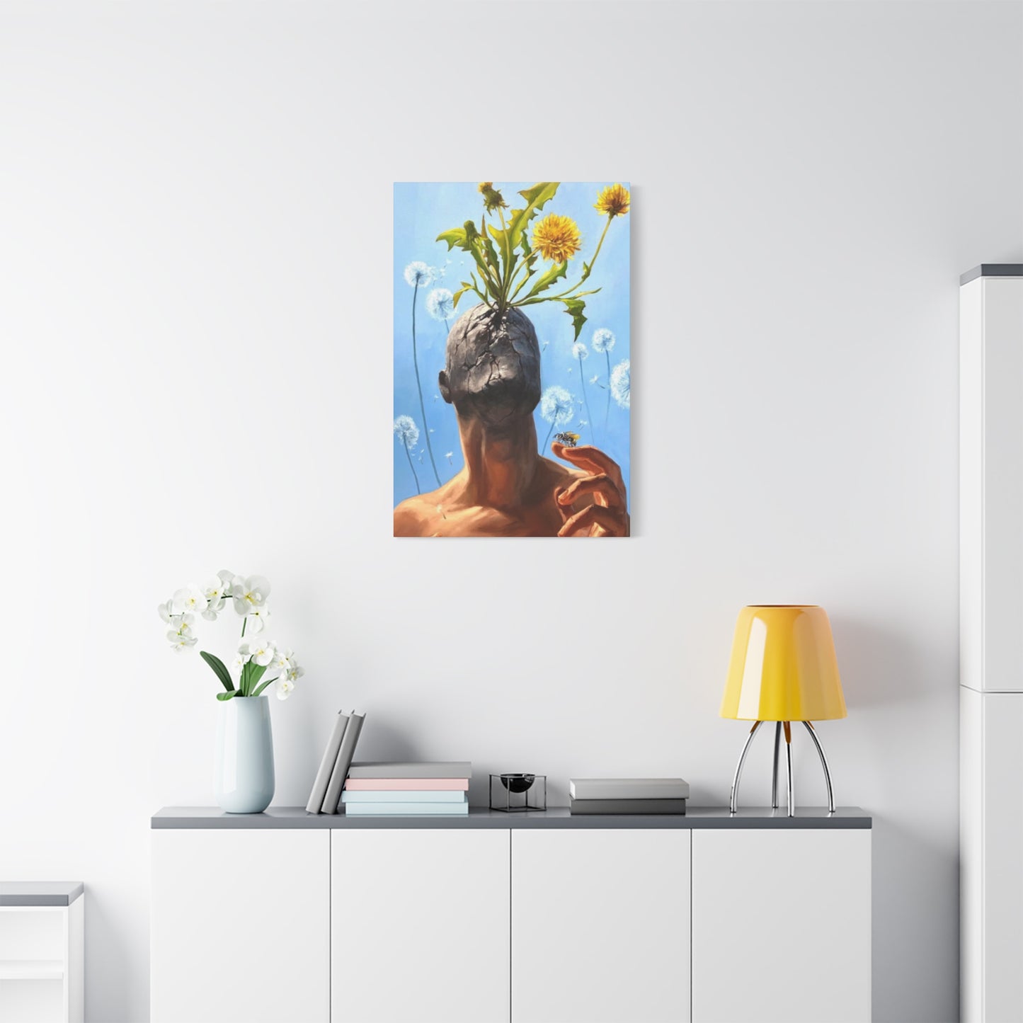 Plant In A Face Modernism Wall Art & Canvas Prints