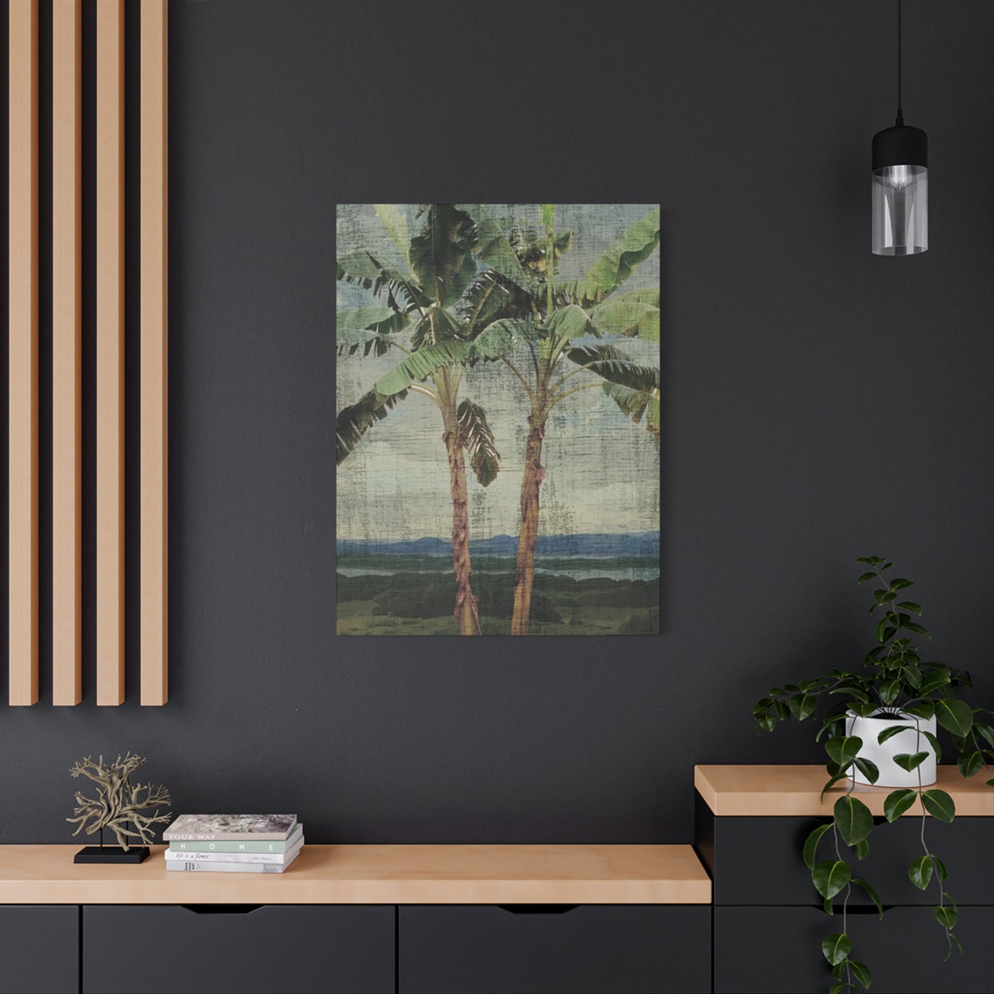 Two Palm Tree On The Beach Wall Art & Canvas Prints