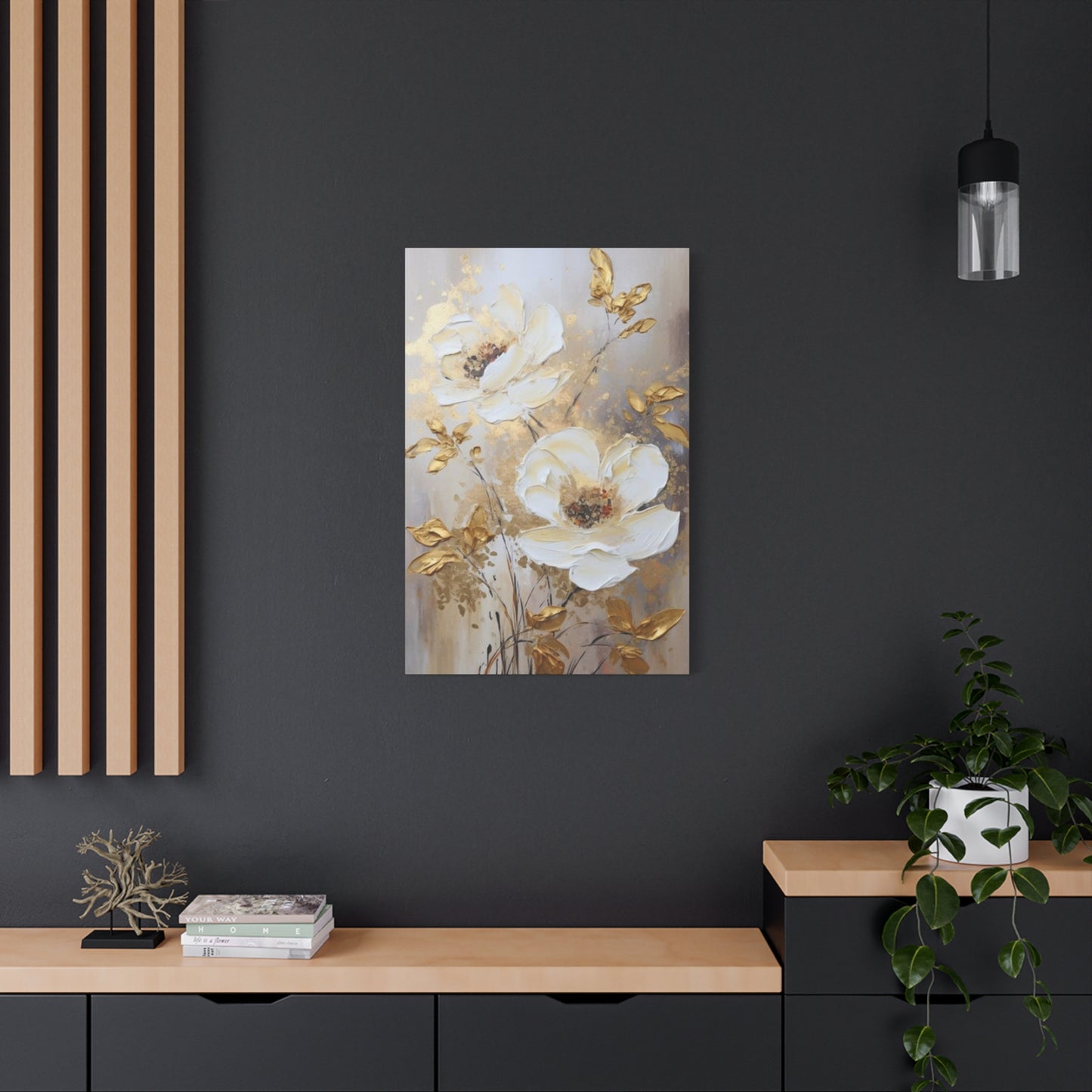 Golden Flower Wall Art & Canvas Prints