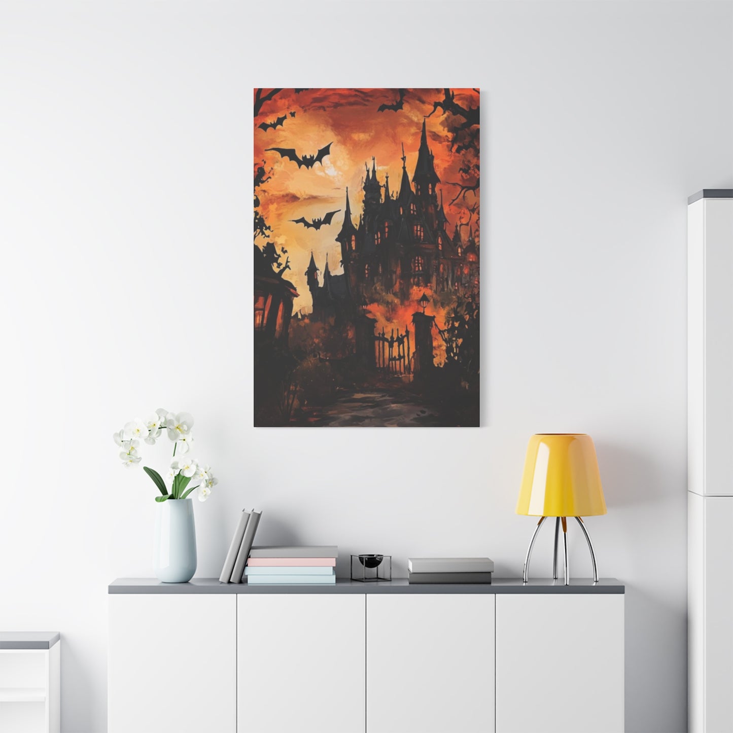 Halloween Mansion Wall Art & Canvas Prints