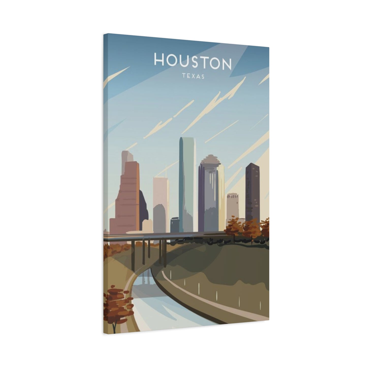 Aesthetic Houston Skyline Wall Art & Canvas Prints