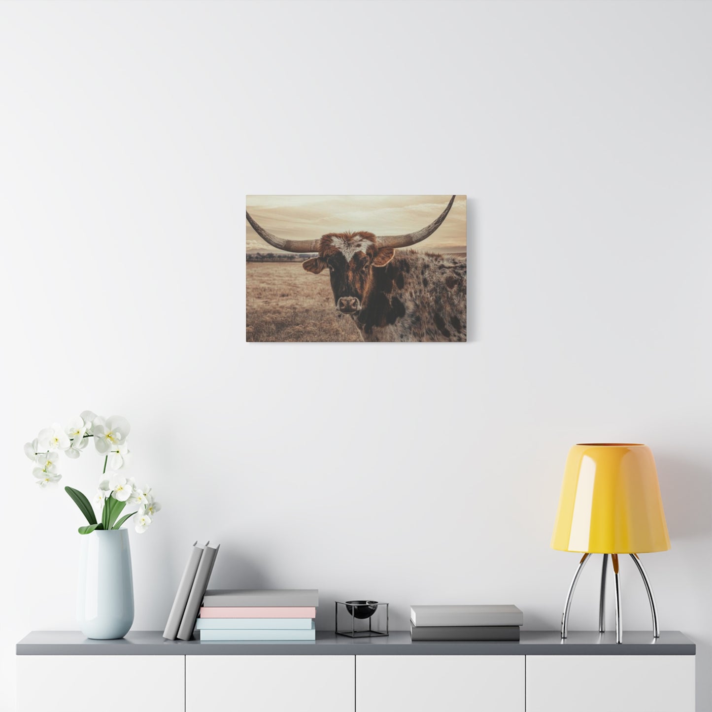 Wild Straight Long Horn Wall Art & Canvas Prints