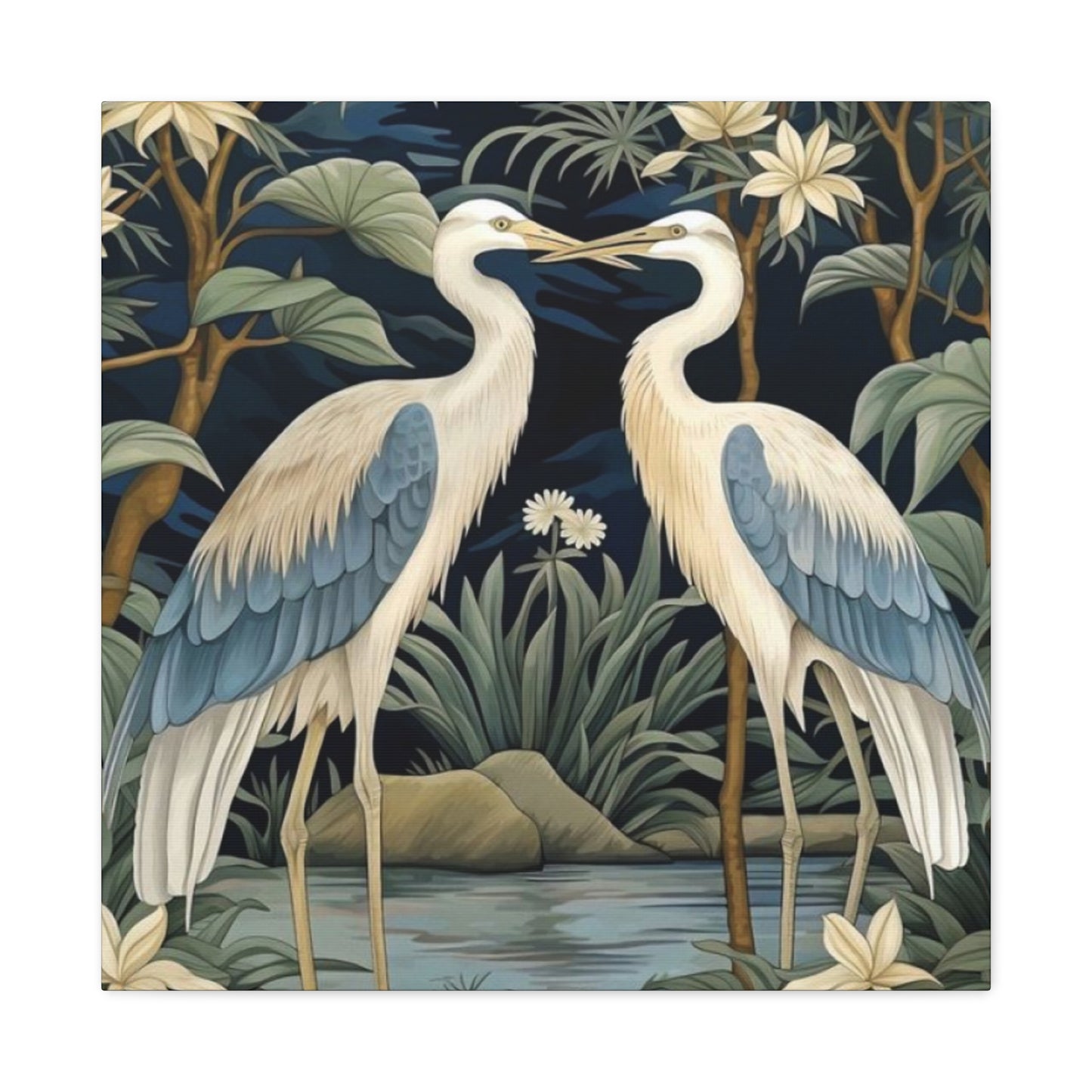 Two Beautiful Herons Wall Art & Canvas Prints