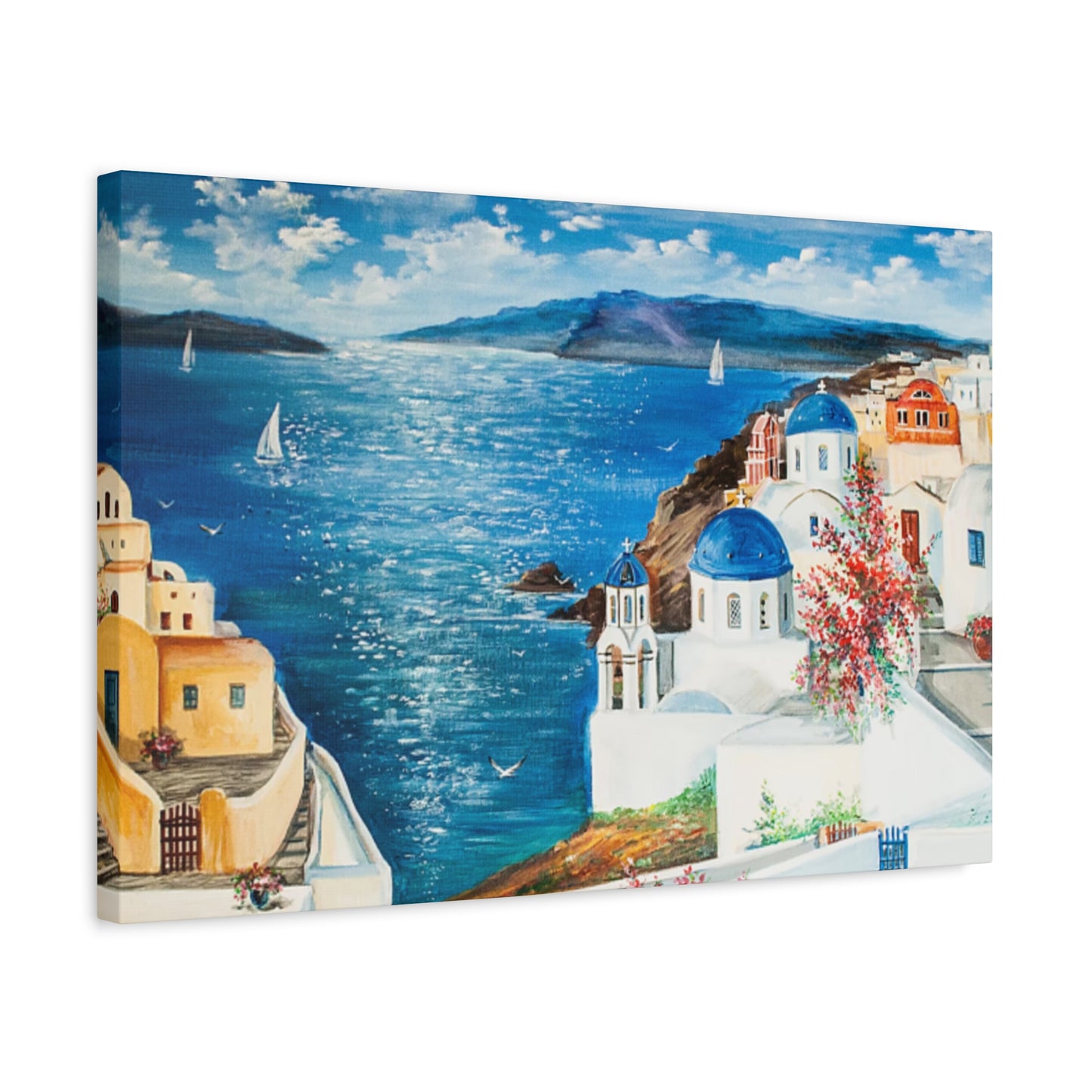 Greece Sea Painting Wall Art & Canvas Prints