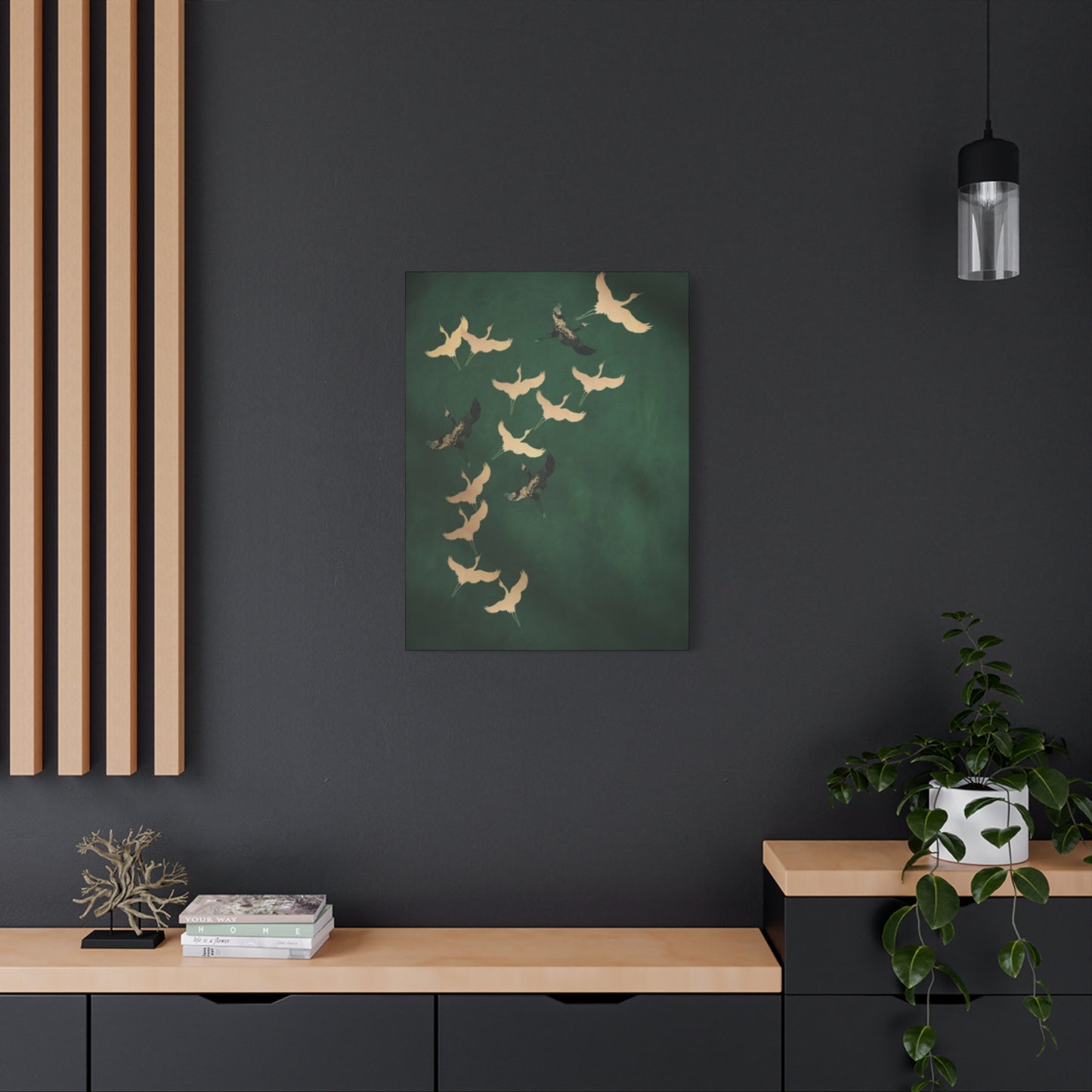 Golden Birds Flying Wall Art & Canvas Prints